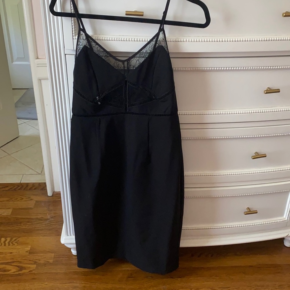 Lacy Peekaboo Black LBD Sexy Slit Back Dress